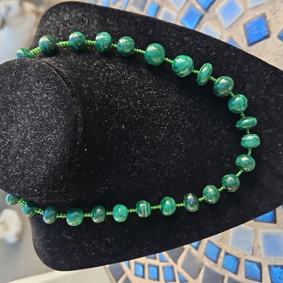 Jewelry - Vintage Graduated Beaded Malachite Necklace